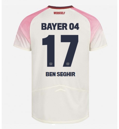 Bayer Leverkusen Eliesse Ben Seghir #17 Venkovní Dres 2025-26 Krátký Rukáv Bayer Leverkusen Eliesse Ben Seghir #17 Venkovní Dres 2025-26 Krátký Rukáv